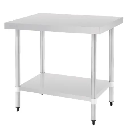 Dernier Modèle Table Inox avec sous-tablette - 900x600mm - R&eacute;f. T375 - Vogue