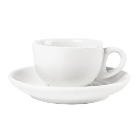 Tasses &agrave; espresso blanches 85ml - Porcelaine robuste - R&eacute;f. CB464 - Olympia Promotion Saisonnière