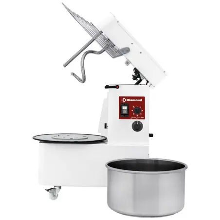 Meilleur Choix Pétrin à spirale 42L tête relevable, fonctionnalité 2 vitesses - Diamond NT42AL/T2V