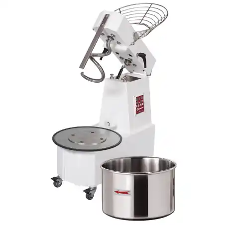 Pétrin à spirale 42 Lt capacité 38 kg - Tête relevable, cuve amovible - Diamond DH42AL/T2V Jusqu’à Épuisement Des Stocks