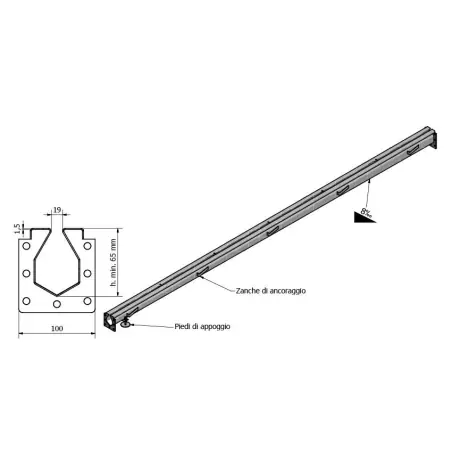 Caniveau d&rsquo;&eacute;coulement en inox 1000 mm - Linum - CF10 Premium