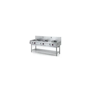 Wok à gaz 3 brûleurs + robinet d'eau - 3 x 13 kW - Gaz butane | Nayati - AHA0003 Affaire À Saisir