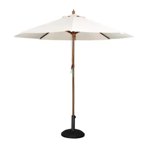 Artisanat Parasol rond écru 2,5m | Bolero - CB513
