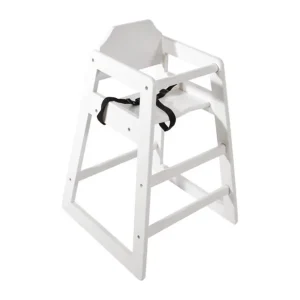 Promotion Chaise haute en bois blanche | Bolero - DL833