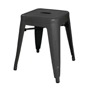 Tabourets bas en acier noirs Bistro (lot de 4) | Bolero - DL880 Satisfait Ou Remboursé