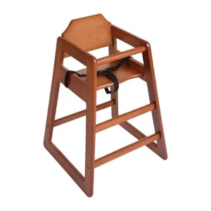 Chaise haute en bois finition bois foncé | Bolero - DL901 Produit De Marque