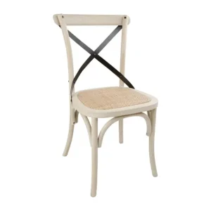 Chaises en chêne avec dossier croisé sable | Bolero - DR306 Satisfait Ou Remboursé
