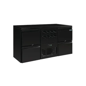 Meilleure Qualité Arrière-bar à vin avec 4 tiroirs série U - 380 litres | Polar - GL457