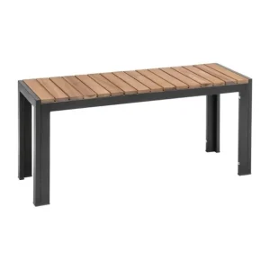 Bancs en acier et acacia 100 cm (lot de 2) | Bolero - DS154 Meilleur Prix