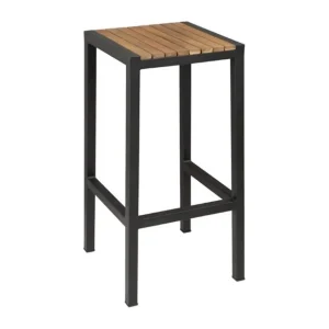Tabourets de bar en acier et acacia (lot de 2) | Bolero - DS156 Prix Choc