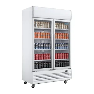 Armoire à boissons - 2 portes vitrées avec canopy - Série G - 950 L | Polar - GE580 Top Vente
