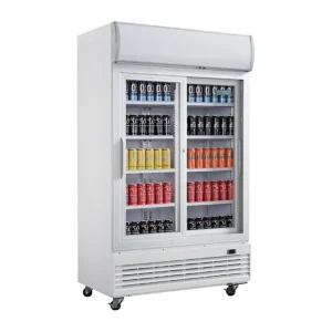 Seulement Aujourd’hui Armoire à boissons - 2 portes coulissantes vitrées avec canopy - 950 L | Polar - GE581