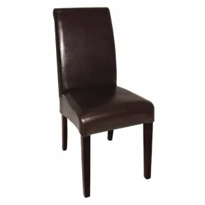 Usine Directe Chaises en simili cuir à dossier incurvé noires | Bolero - GF956