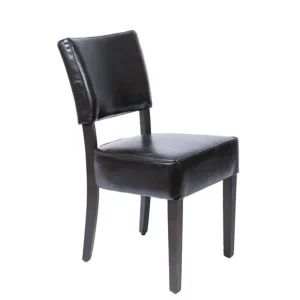 Réduction Chaises confortables en simili cuir marron foncé | Bolero - GF957