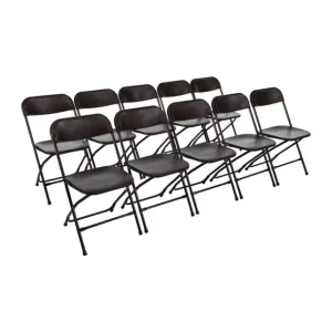 Chaises pliantes noires | Bolero - GD386 Seulement Aujourd’hui