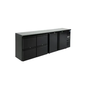 Nouvel Arrivage Arrière-bar avec 2 portes et 4 tiroirs série U - 698 litres | Polar - GL456