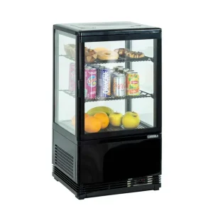 Quantité Limitée Mini vitrine réfrigérée positive 58 L Noire | Casselin - CVR58LN