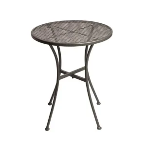 Table bistro ronde en acier ajouré grise 600mm | Bolero - GG703 Jusqu’à Épuisement Des Stocks
