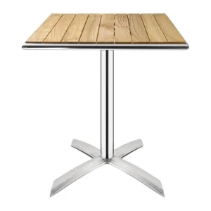 Table bistro carrée plateau basculant frêne 600mm | Bolero - GK991 Jusqu’à Épuisement Des Stocks