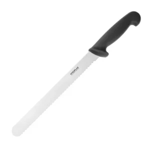 Commander Vite Couteau à trancher denté noir 255mm | Hygiplas - C579