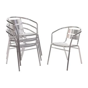 Nouvelle Collection Fauteuils empilables en aluminium | Bolero - U419