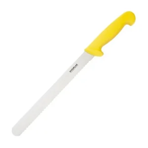 Couteau à trancher denté jaune 255mm | Hygiplas - C810 Offre Limitée
