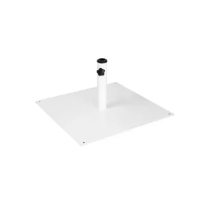 Prix Bas Pied de parasol plat en métal blanc 18kg | Bolero - FU510