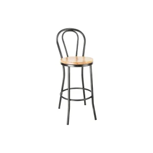 Livraison Express Tabouret haut Clarisse gris métal | Bolero - DC179