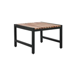 Tabourets de bar bas en acier et acacia (lot de 4) | Bolero - DK904 Livraison Gratuite