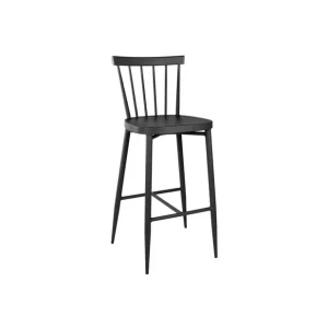 Tabourets hauts en aluminium Windsor noirs (lot de 2) | Bolero - DX688 Jusqu’à Épuisement Des Stocks