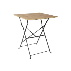 Table de terrasse carrée Perth effet bois | Bolero - FU538 Nouvel Arrivage