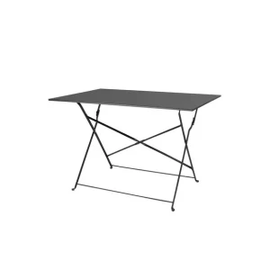 Meilleure Vente Table de terrasse pliable noire 1100 x 700mm | Bolero - CH968