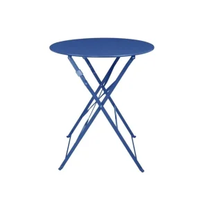 Table de terrasse ronde Perth bleu marine foncé | Bolero - DZ875 Dernier Modèle