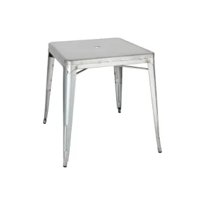 Table carrée en acier gris Bistro 668mm | Bolero - GC866 Gros Lot