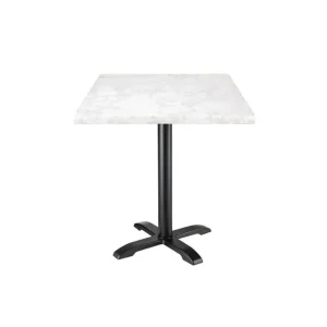 Plateau de table carré effet marbre blanc 600mm | Bolero - DC301 Populaire