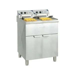 Seulement Aujourd’hui Friteuse électrique double sur meuble 2x10 litres - haut rendement | Casselin - CFP102TC