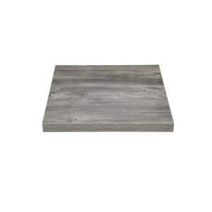 Acheter En Ligne Plateau de table carré pré-percé en mélamine gris 600 mm | Bolero - FT290