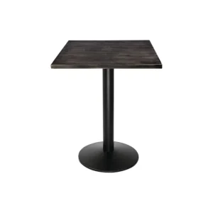 Plateau de table carré pré-percé vintage noir 700mm | Bolero - CY969 Certifié