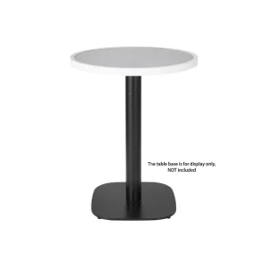 Plateau de table extérieur rond en verre trempé effet pierre gris clair bord blanc 580 mm | Bolero - DL485 Commande En Gros