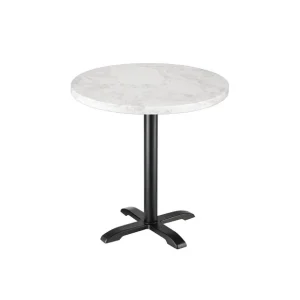 Plateau de table rond effet marbre blanc 600mm | Bolero - DC300 Quantité Limitée