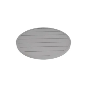 Soldes Plateau de table rond en aluminium gris clair 580 mm | Bolero - FX038
