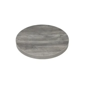 Expédié Aujourd’hui Plateau de table rond pré-percé en mélamine gris 600 mm | Bolero - FT292