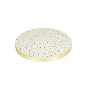 Plateau de table rond Terrazzo 600 mm | Bolero - FU518 Vente Directe