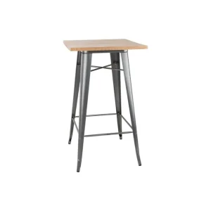 Premium Mange-debout gris avec plateau en bois Bistro | Bolero - FB596