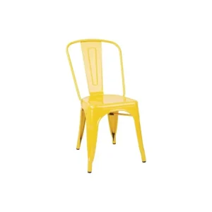 Meilleur Choix Chaises bistro en acier jaunes (lot de 4) | Bolero - DK292
