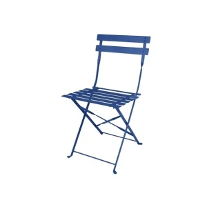 Chaises de terrasse pliantes Perth bleu marine foncé (lot de 2) | Bolero - FU541 Meilleure Qualité