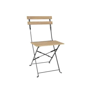 Chaises de terrasse pliantes Perth effet bois (lot de 2) | Bolero - FU539 Gros Lot