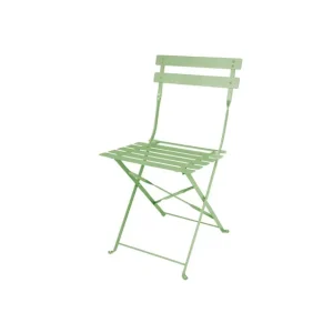 Exclusif Chaises de terrasse pliantes en acier vert clair (Lot de 2) | Bolero - FT270