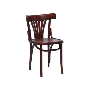 Tendance Chaises bistro avec dossier en éventail en bois courbé noyer (lot de 2) | Fameg - CF143