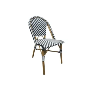 Livraison Gratuite Chaises style parisien en rotin noires (lot de 2) | Bolero - CH111